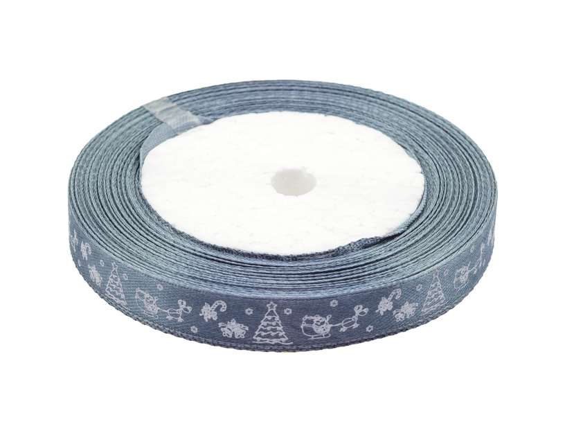 Wstążka satynowa Boże Narodzenie 12mmx22m WSX12-10 Brewis